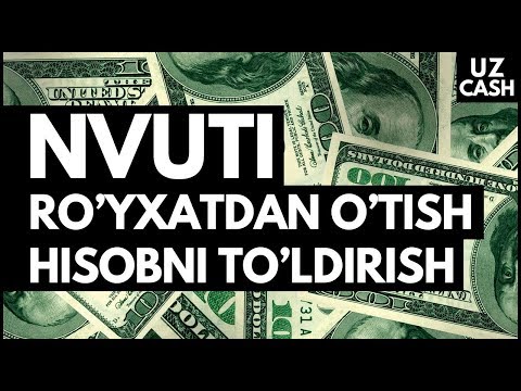 Nvuti ro'yxatdan o'tish va hisobni to'ldirish